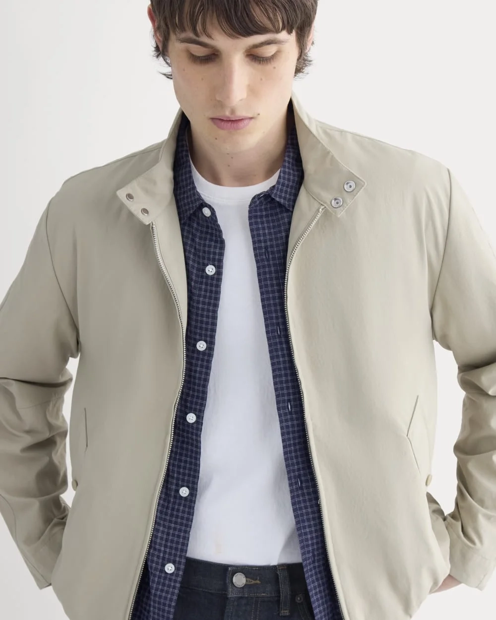 Re:Cycled Nylon Harrington Jacket | Trench Coat Khaki (5)