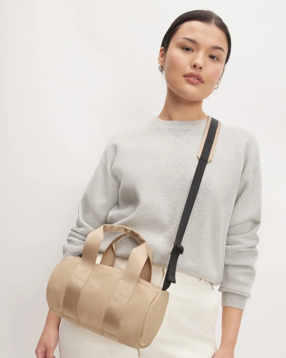 The Recycled Nylon Crossbody | Khaki (3)