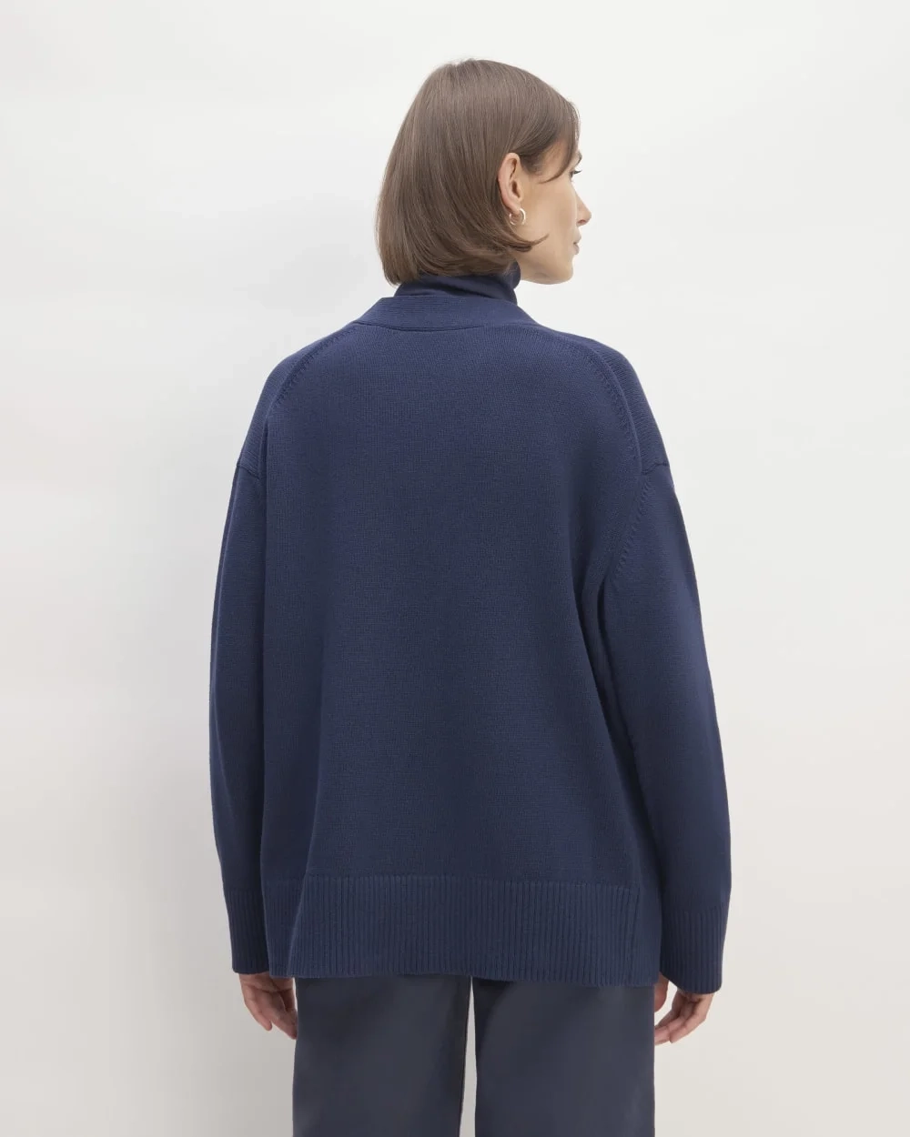 The Organic Cotton Cardigan | Navy (5)