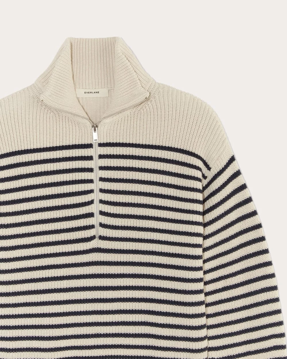 The Half-Zip in Everyday Cotton | Canvas / Navy (2)