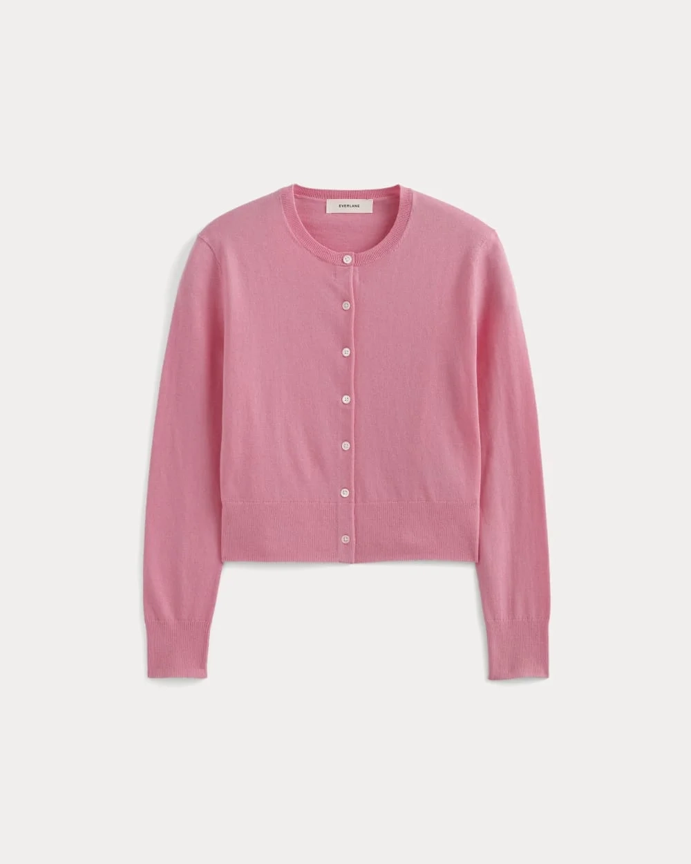 The Cropped Cardigan in Cotton Cashmere | Deep Pink (3)