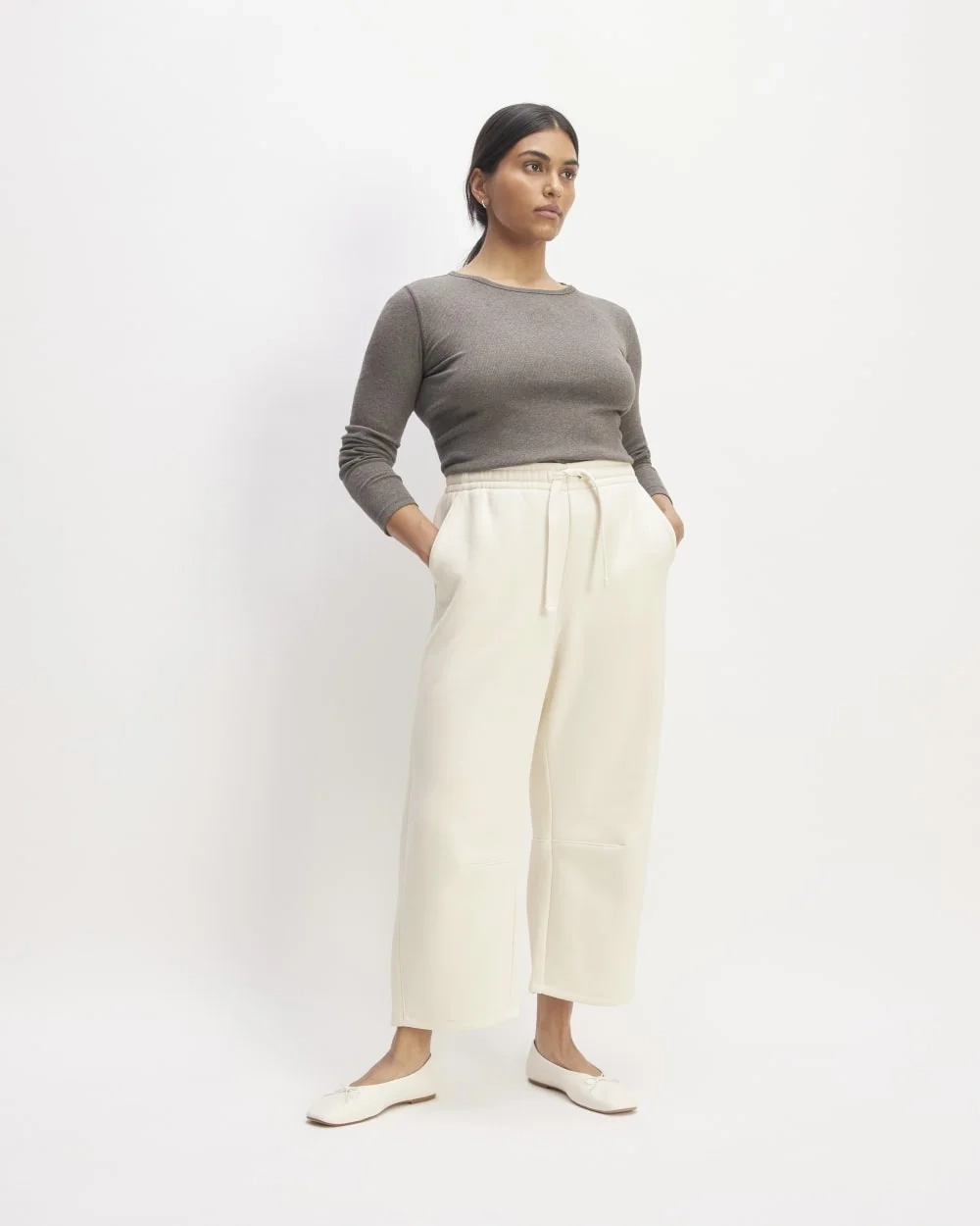 The ReTrack Barrel Sweatpant | Bone