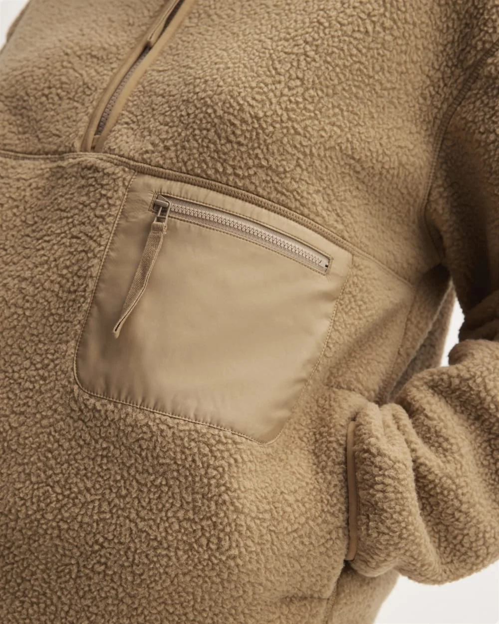 The ReNew Fleece Oversized Half-Zip | Tiger's Eye (2)