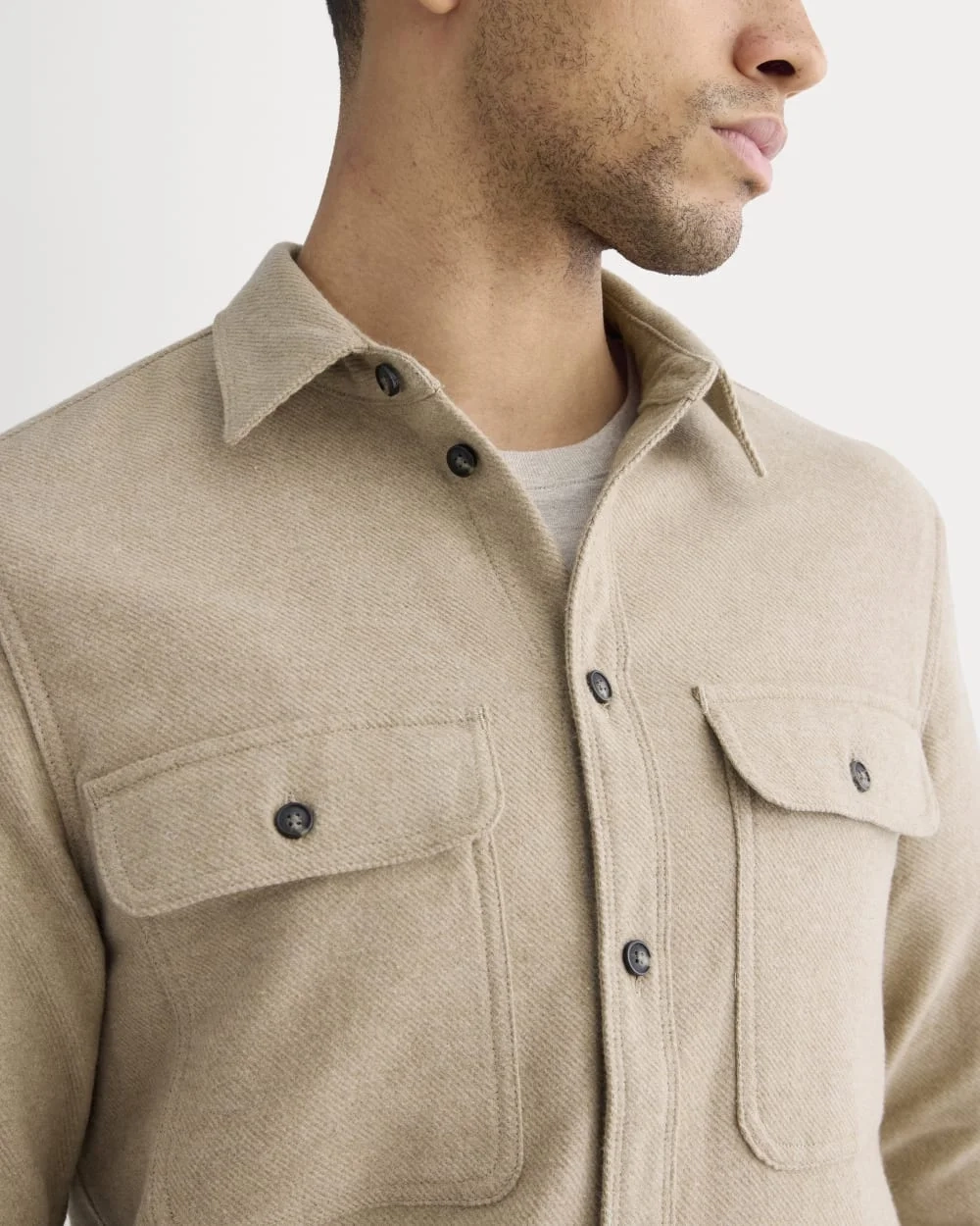 The Heavyweight Overshirt | Uniform | Dark Heathered Camel (5)