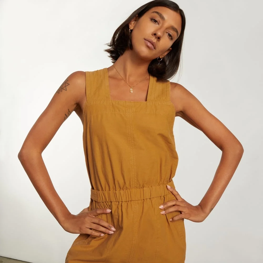 The Fatigue Apron Jumpsuit | Amber (5)