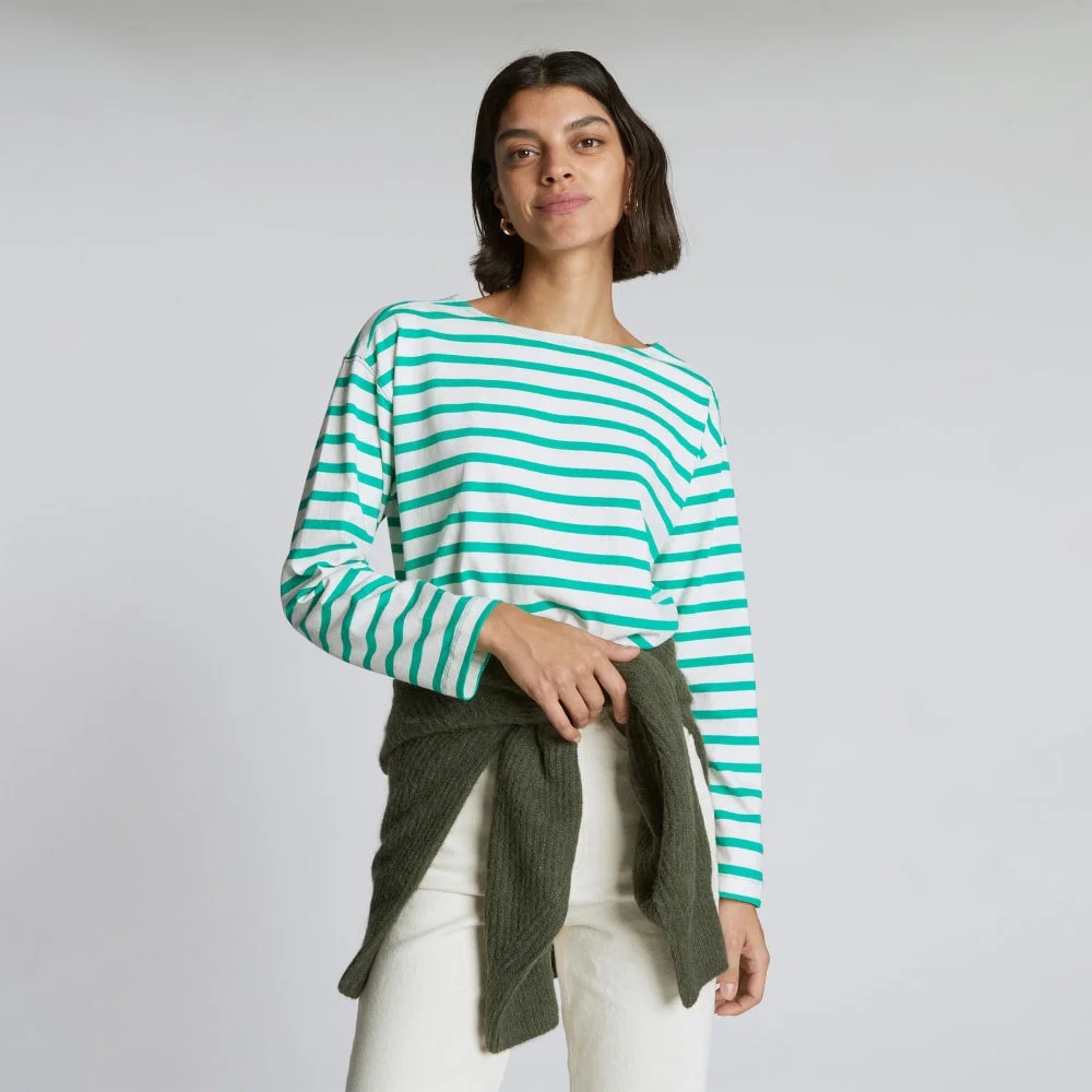 The Mariner Tee | Bright Jade / Canvas Tan (4)