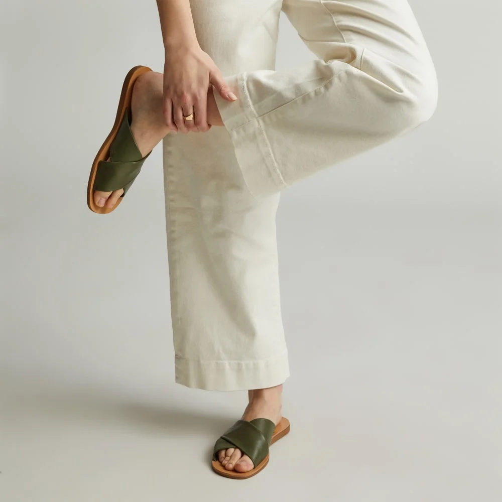 The Day Crossover Sandal |  Olive (5)