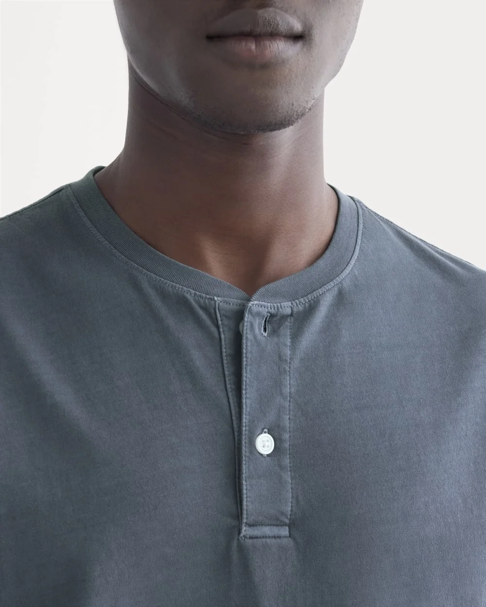 The Essential Organic Garment-Dyed Henley | Navy (3)