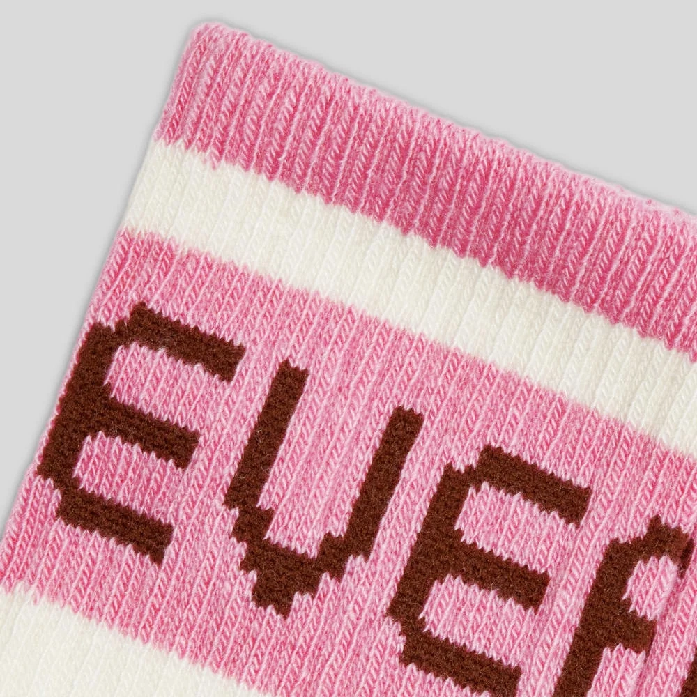 The Ribbed Sweater Sock | Canvas Tan / Fuschia Pink (3)