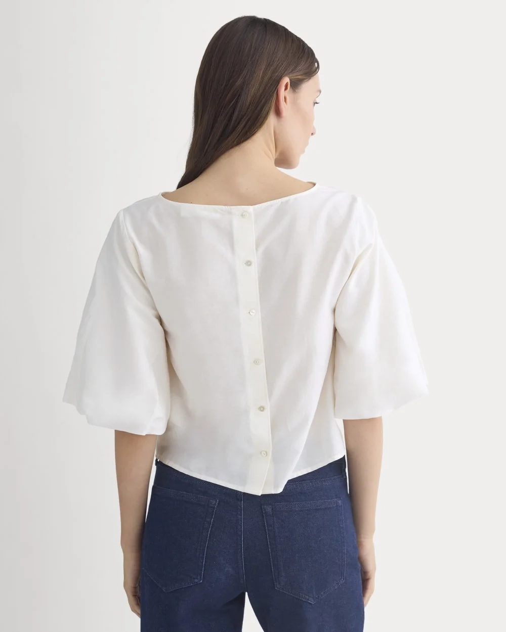 Bubble-Sleeve Top | Bone (2)