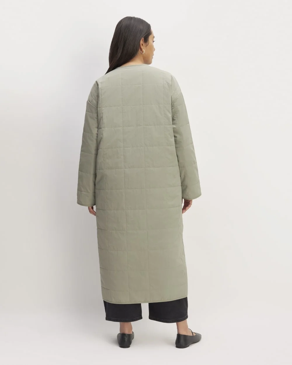 The ReNew Quilted Long Liner | Sage Green (3)