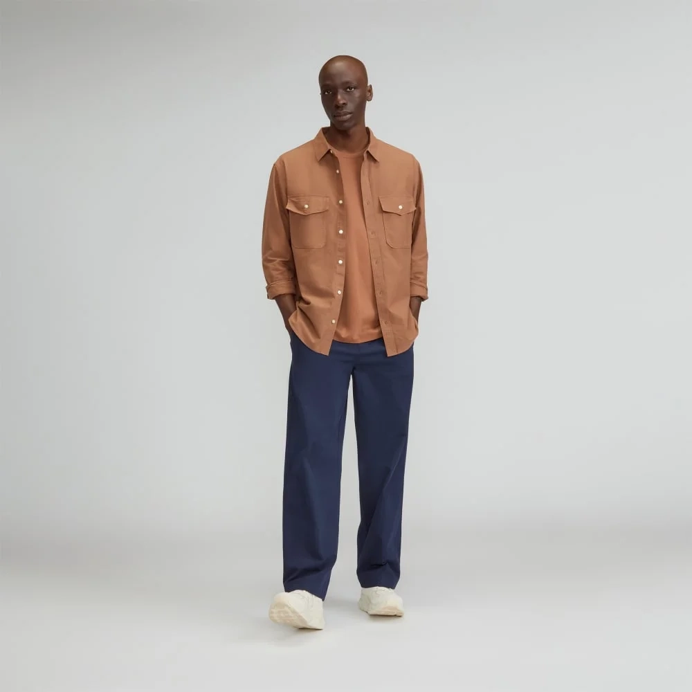 The Organic Oxford Relaxed Utility Shirt | Carob Brown (4)