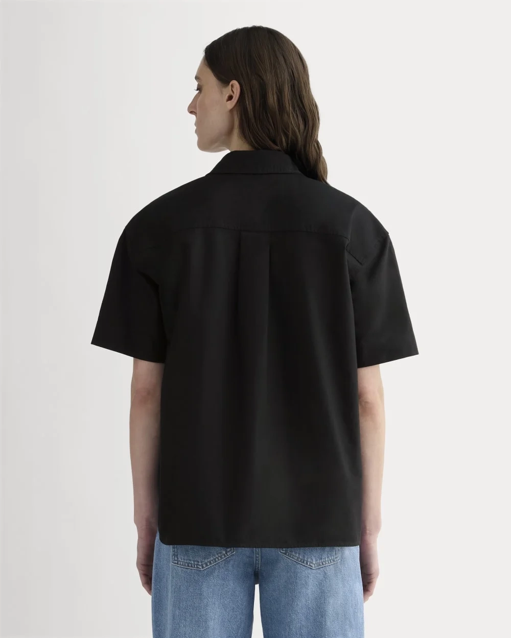 The Short-Sleeve Boxy Oxford | Black (3)