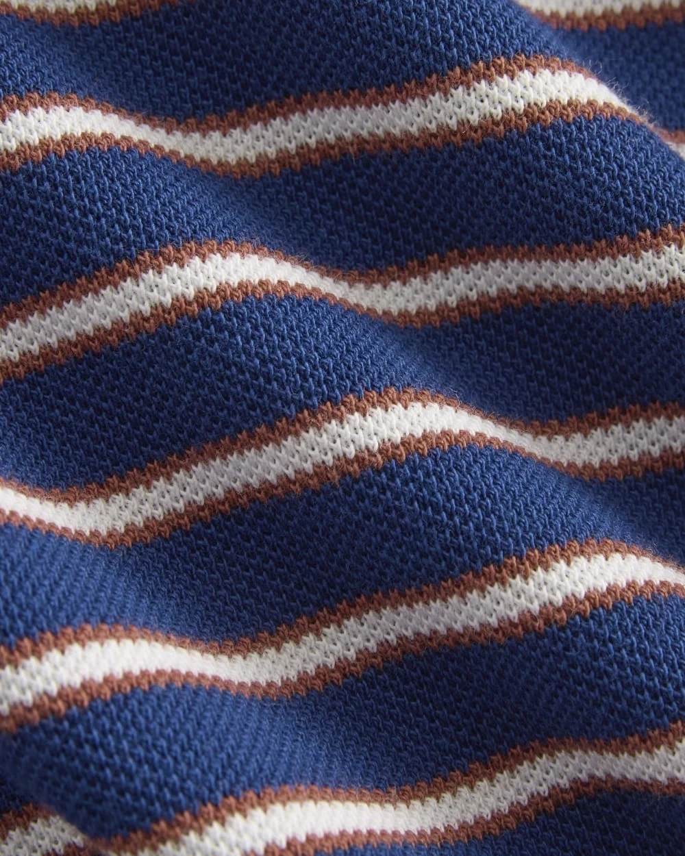 Pique Boxy Polo | Estate Blue/Henna/Gardenia (5)