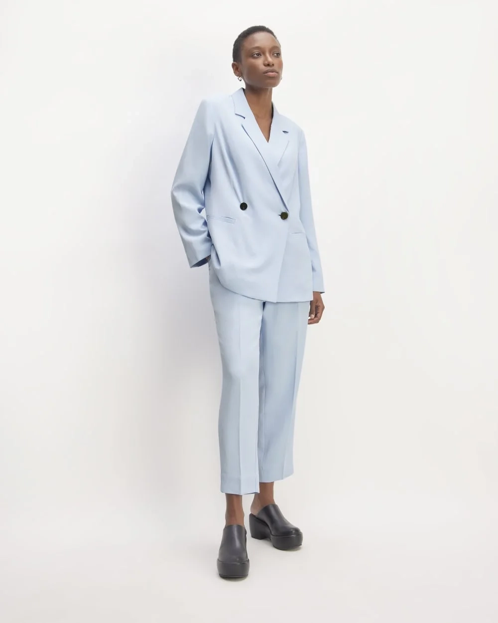 The Drapey Blazer | Chambray Blue (3)