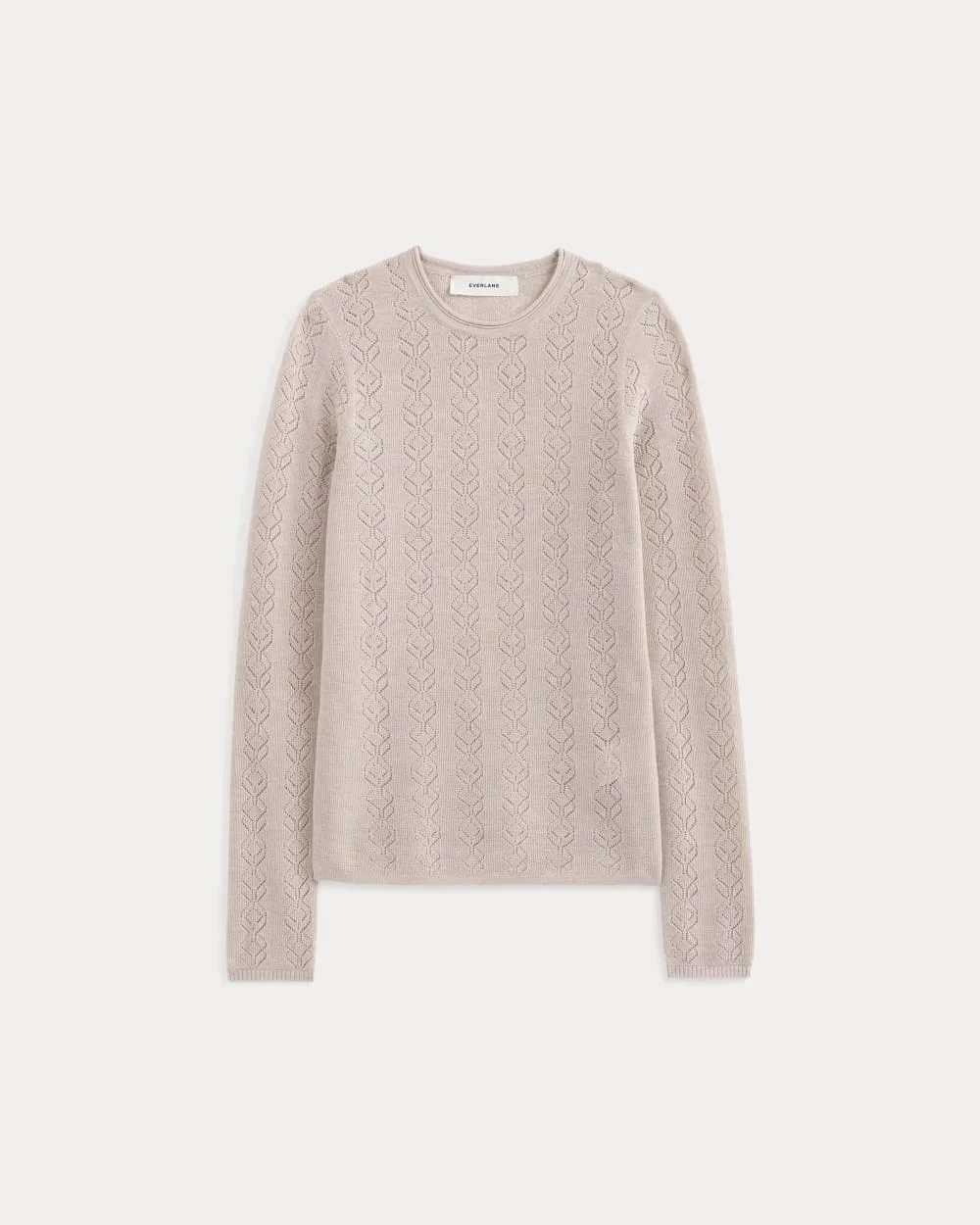 The Pointelle Crew in Ultrasoft Merino | Pale Blush (3)