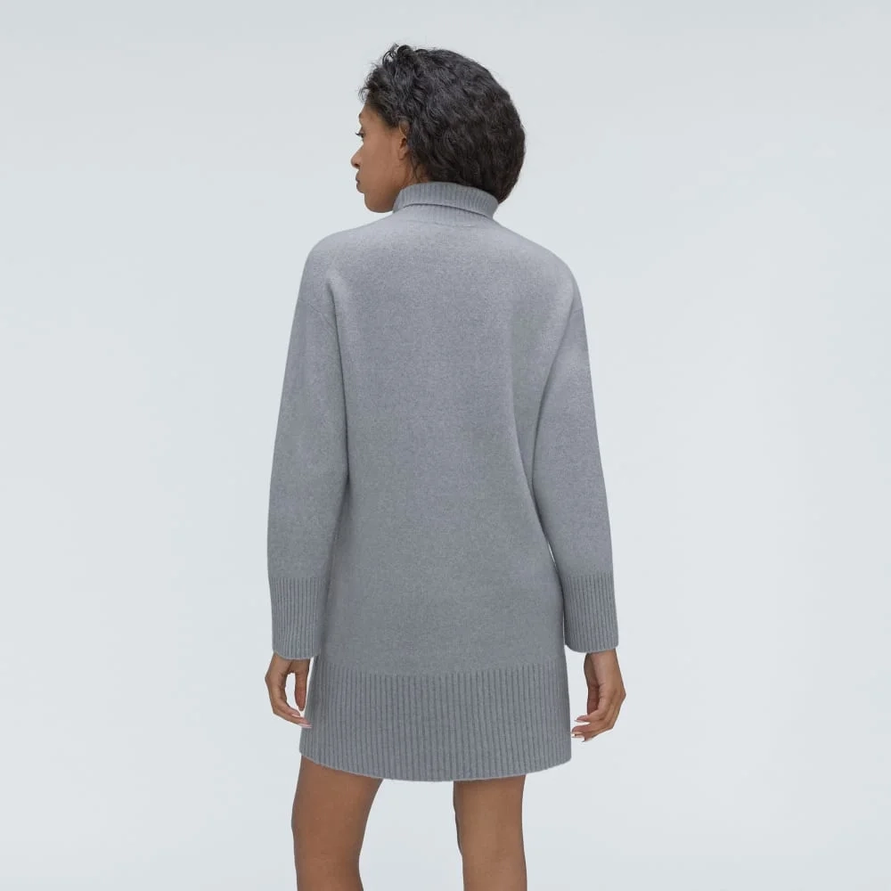 The Cozy Stretch Turtleneck Dress | Smoke (5)