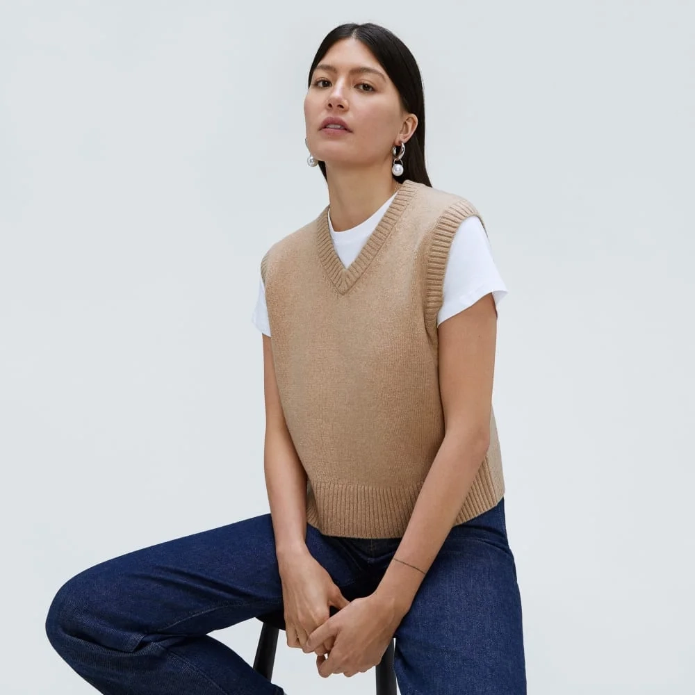 The Cashmere Vest | Light Camel (6)