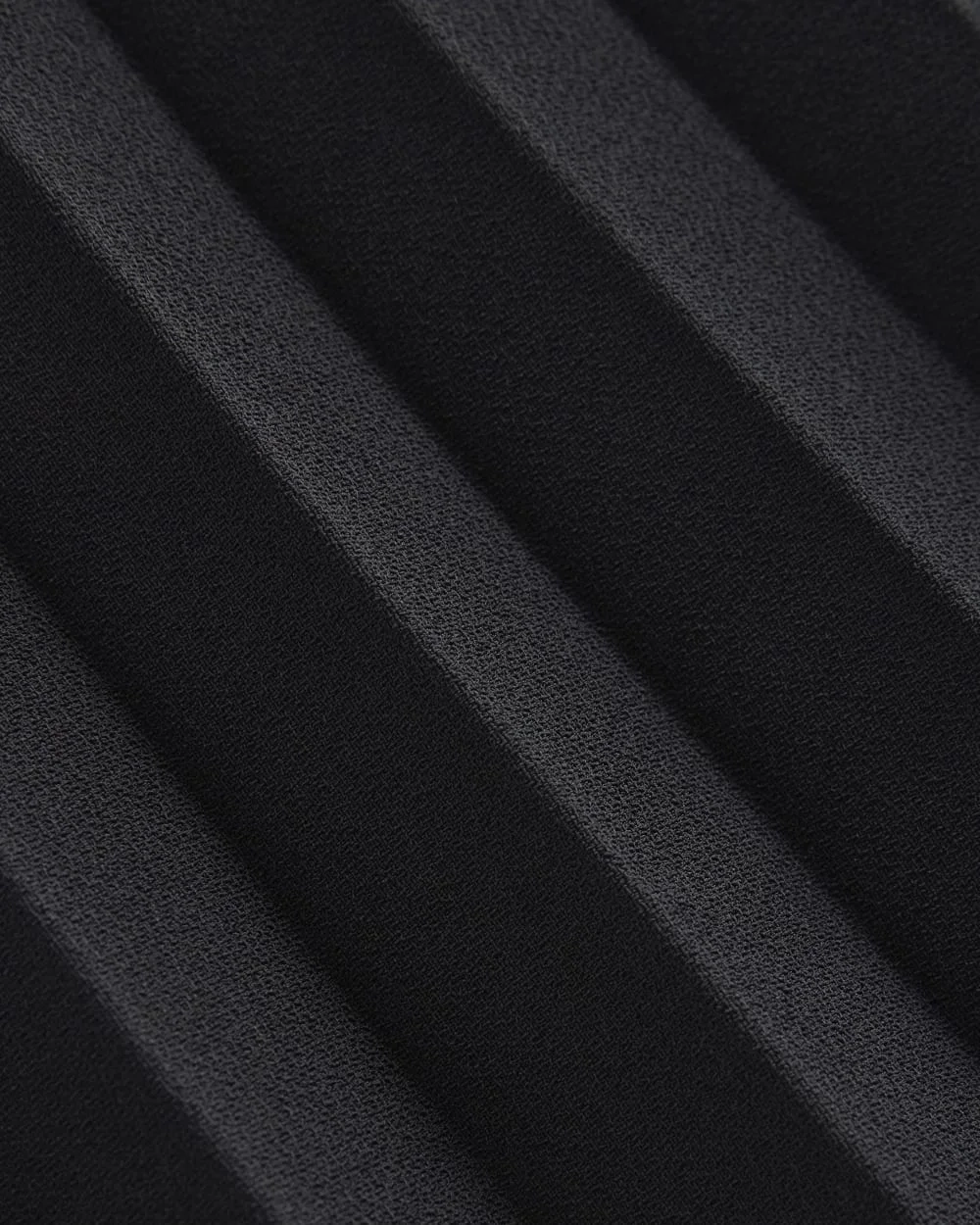 Drapey Crepe Mini Dress | Black (4)