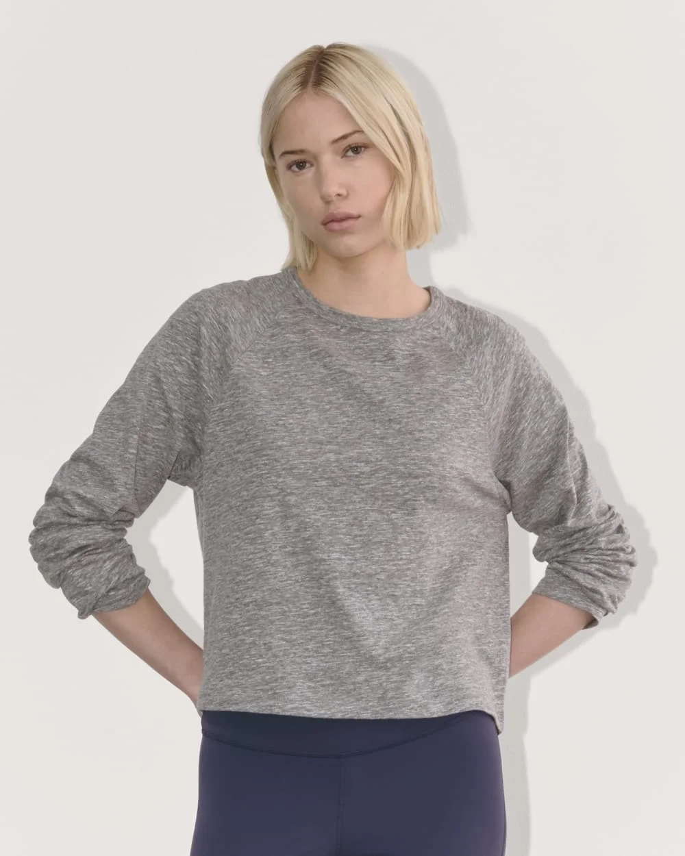 The Perform Crew Tee |  Heathered Grey