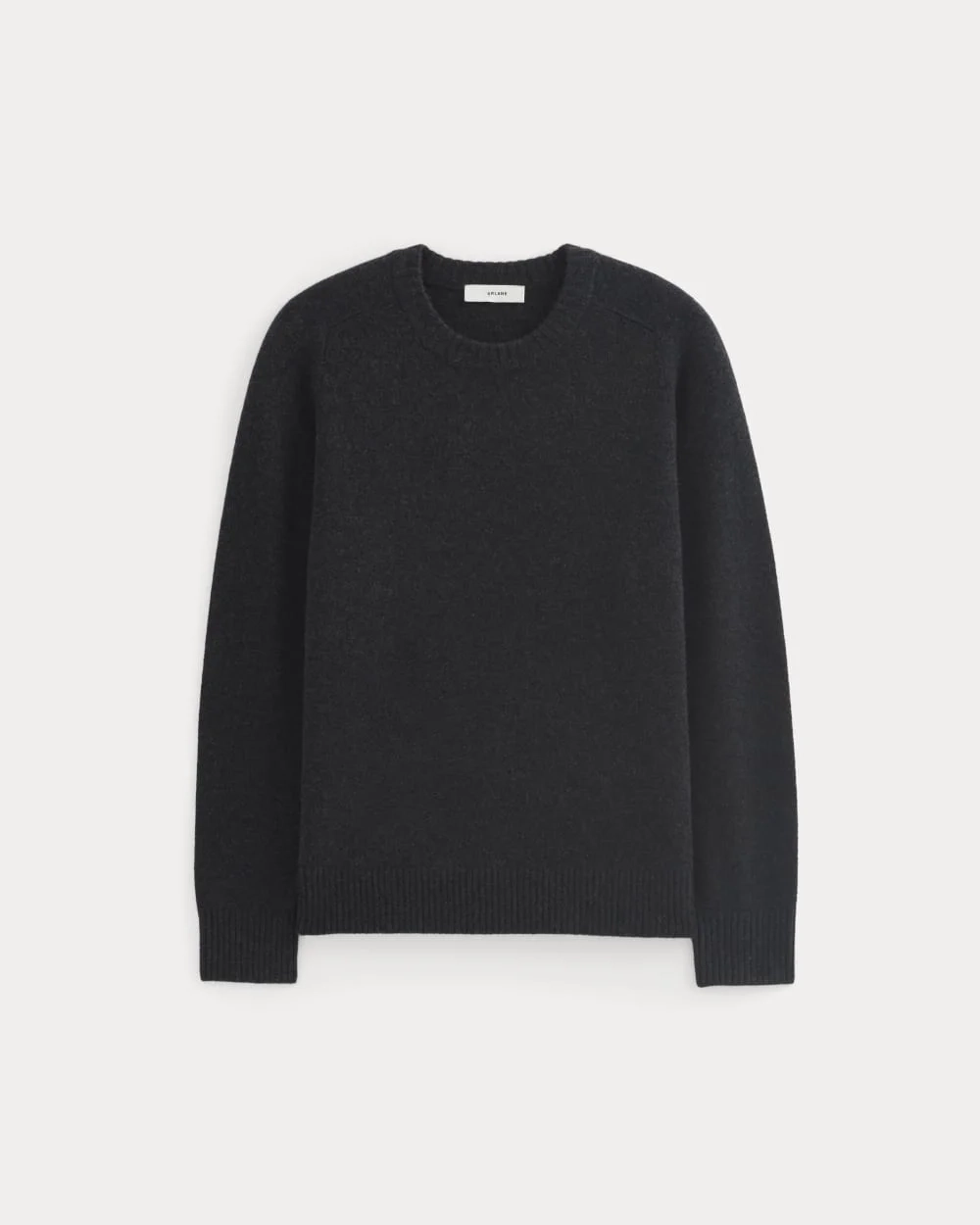 Midweight Cashmere Crew | Heathered Black (2)