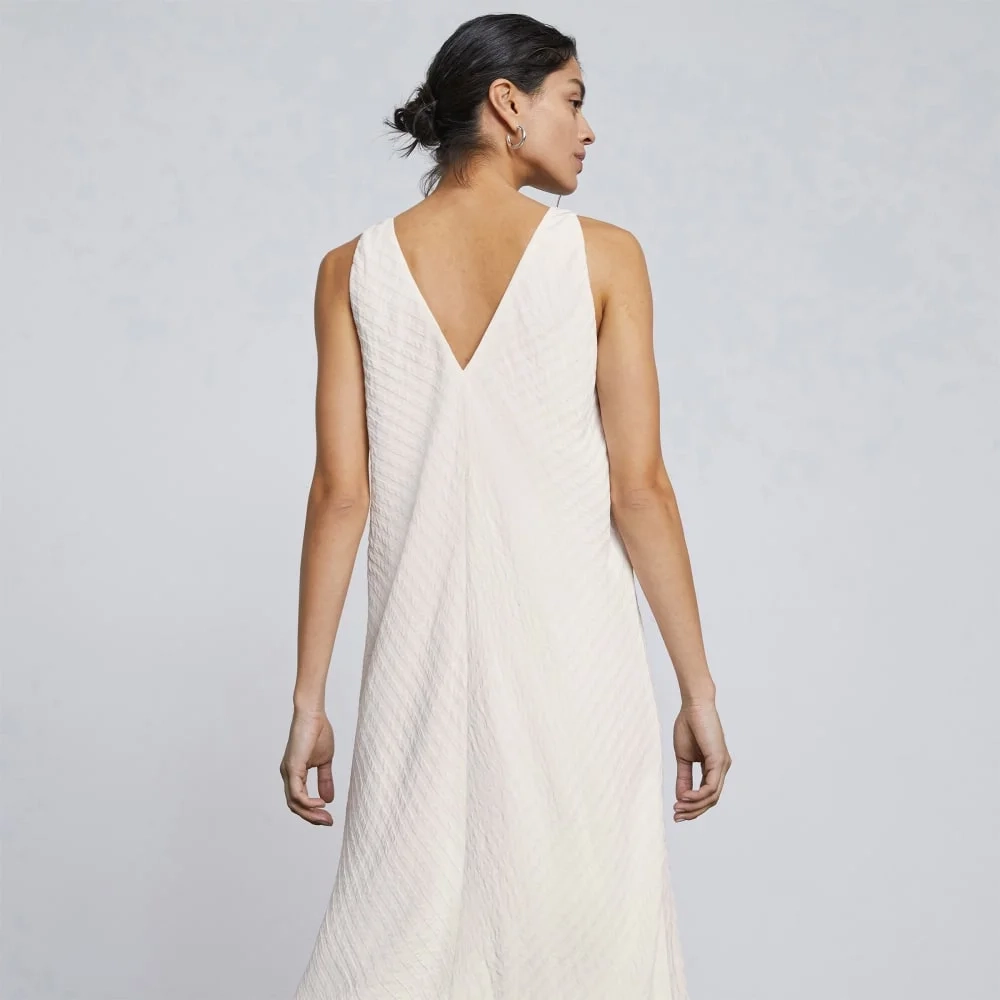 The City Stripe Midi Dress | Bone (5)