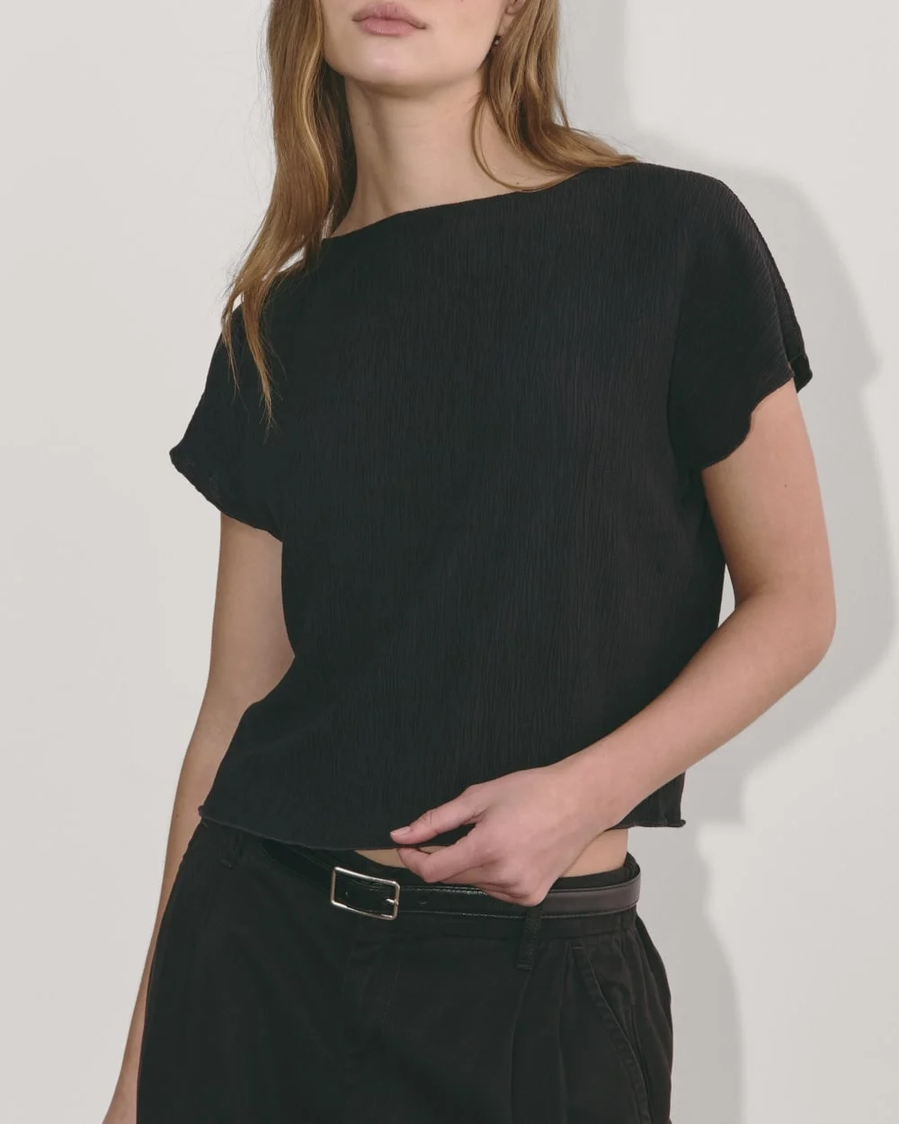 The Crinkle Top | Black (2)