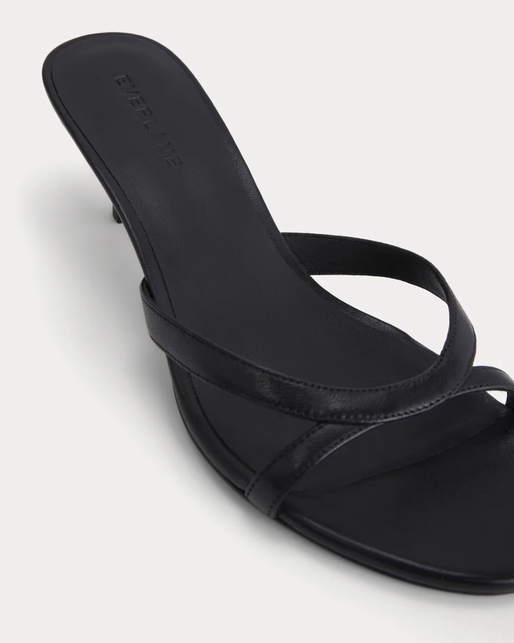 Sculpted Heel Sandal | Black Leather (3)