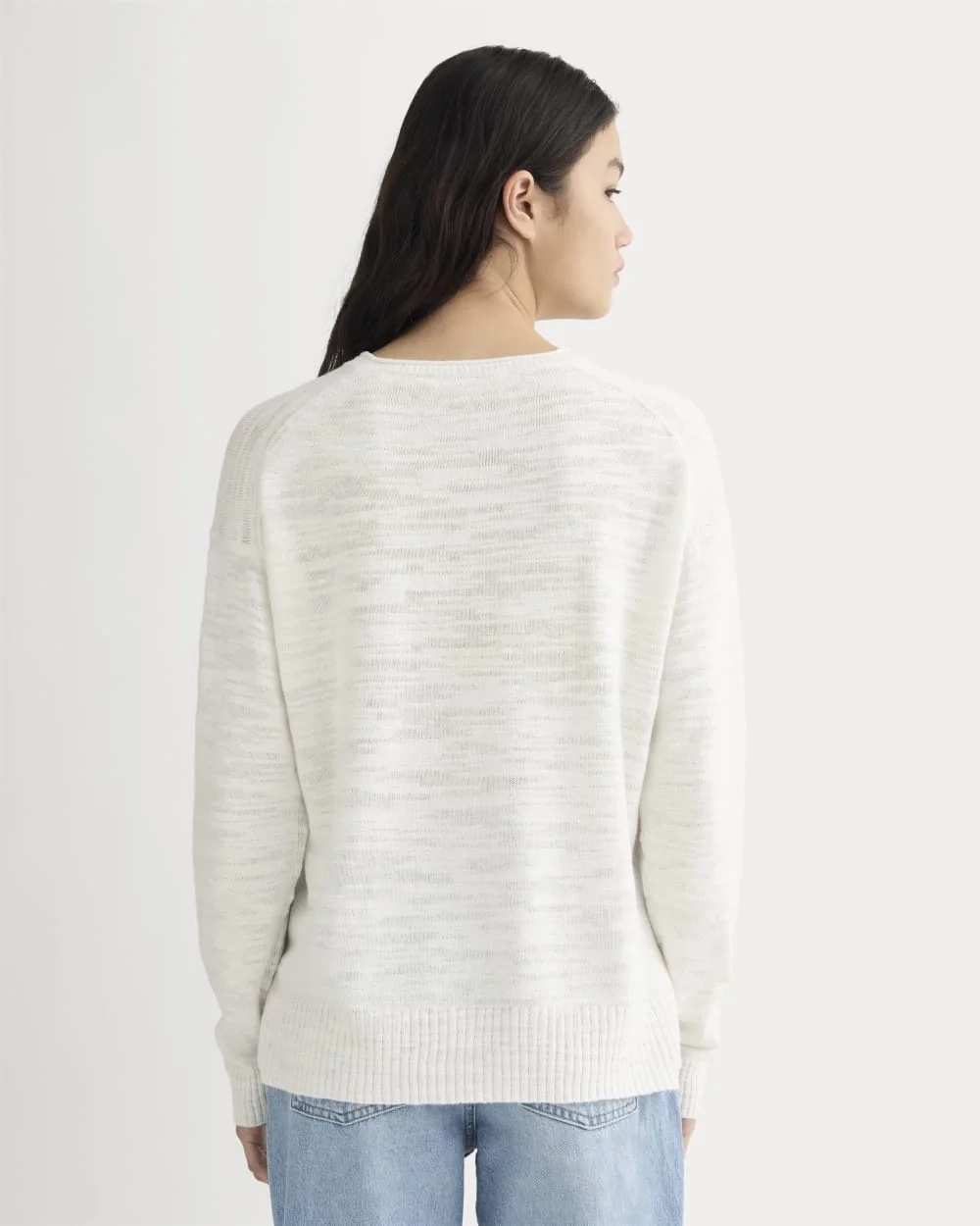 The Slouch Sweater in Cotton Linen | White (4)