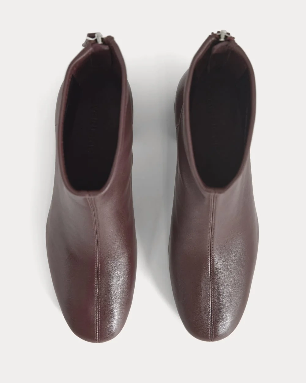 Leather Curved-Heel Boot | Burgundy (4)