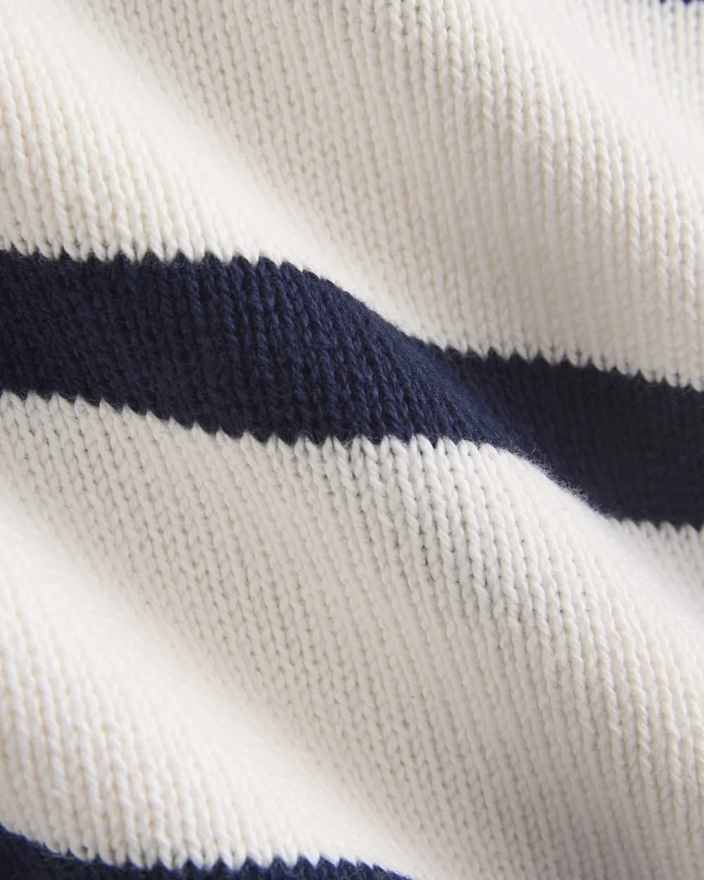 Striped Boatneck Sweater in Everyday Cotton | True Navy/Bone (2)