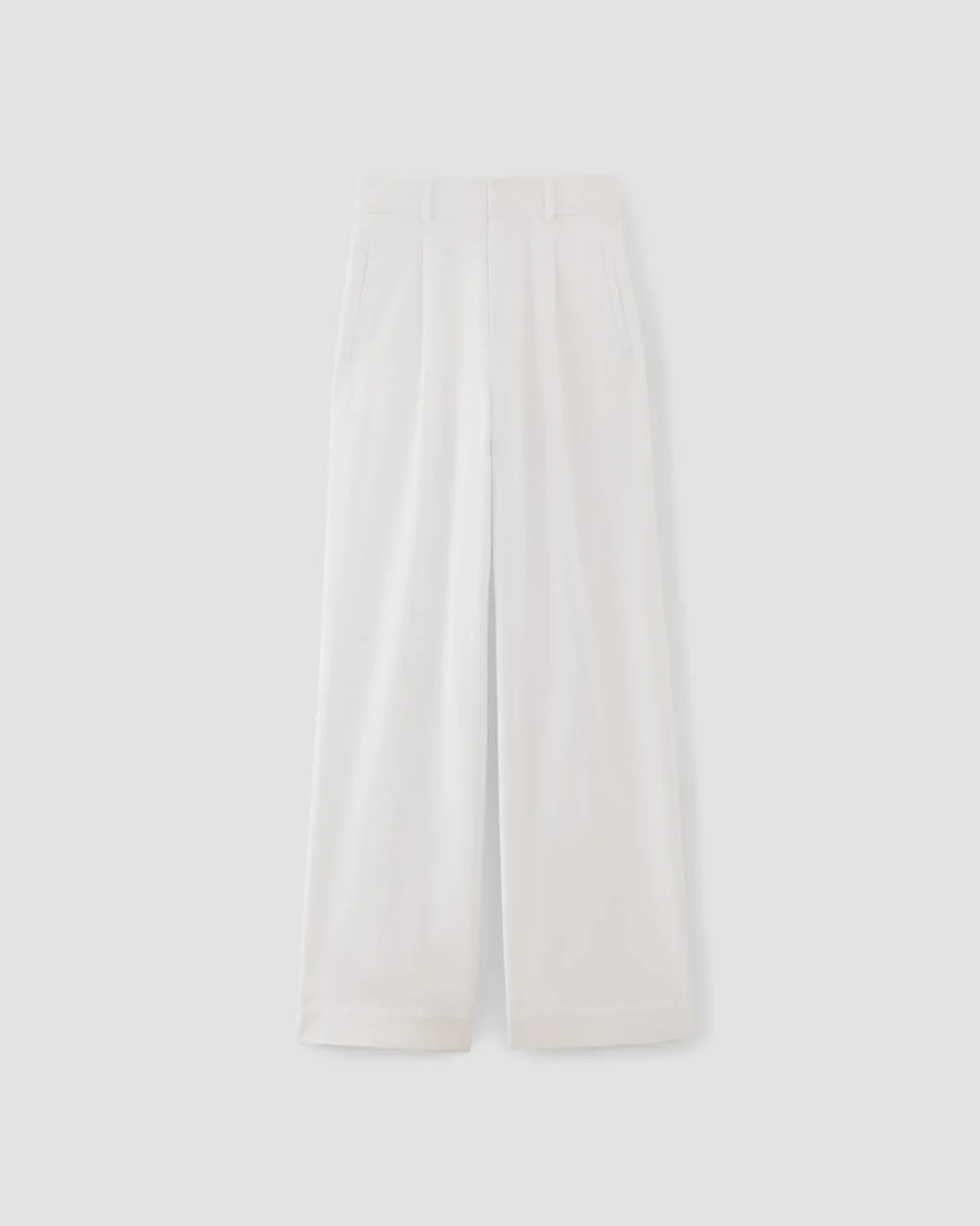 The Draper Pleated Pant in Buttersmooth | White | 32" Inseam (6)