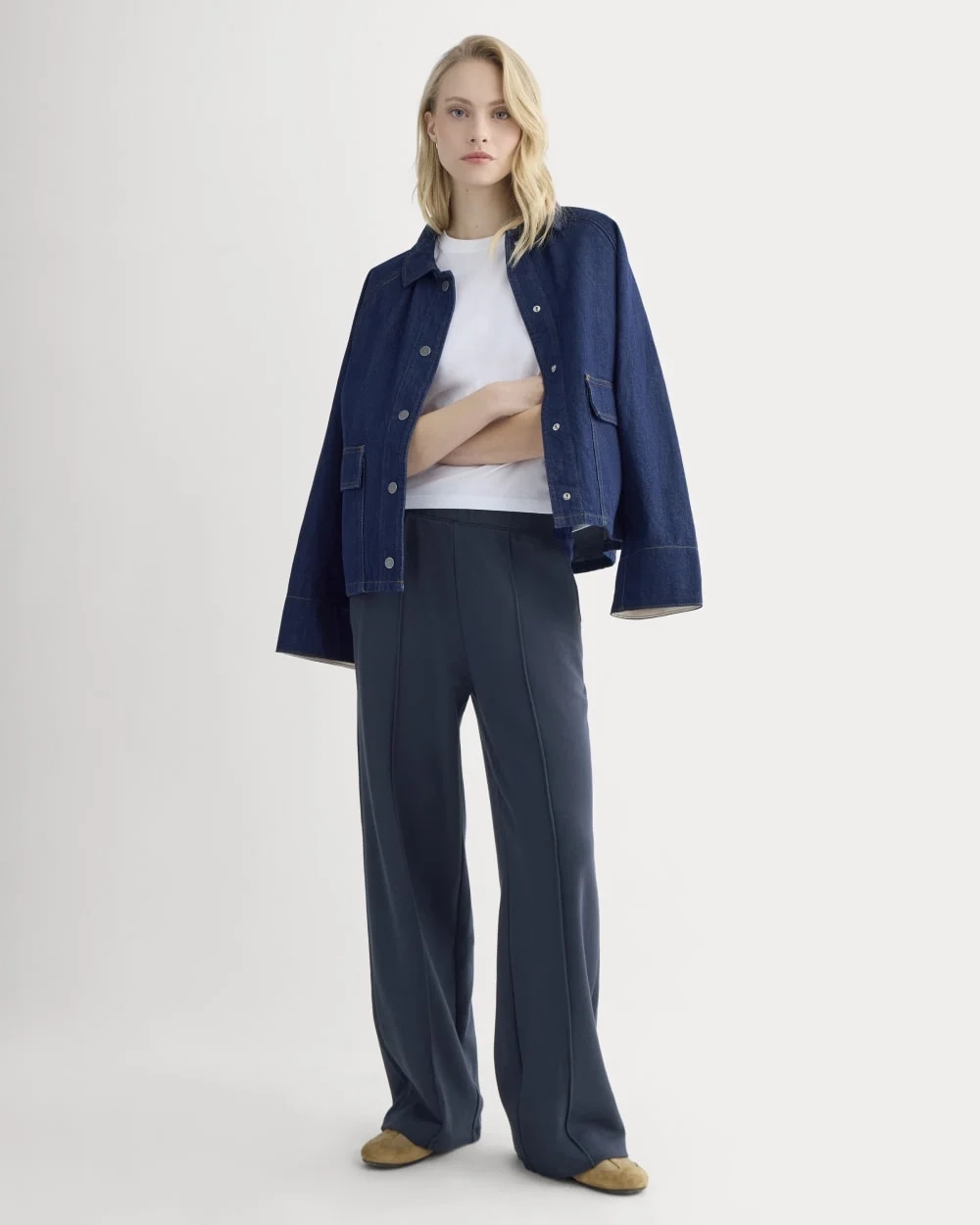 Lightweight Terry Pintuck Sweatpant | Navy (4)