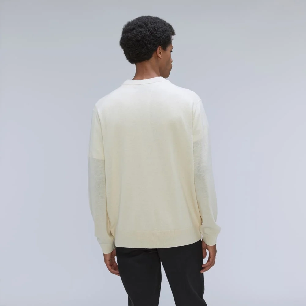 The Merino-Blend Crewneck Sweater | Off White (4)