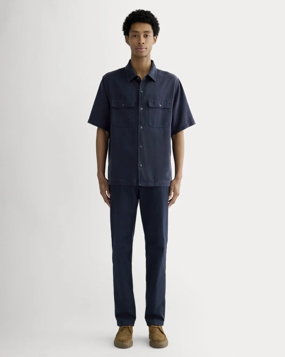 The Relaxed Utility Shirt in Buttersoft | Navy (3)