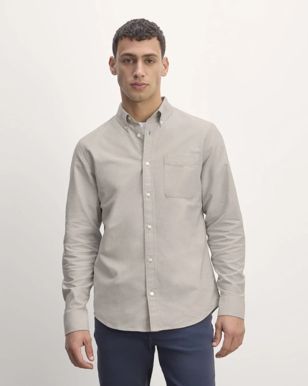 The Slim Oxford Shirt | Gray Houndstooth | Standard