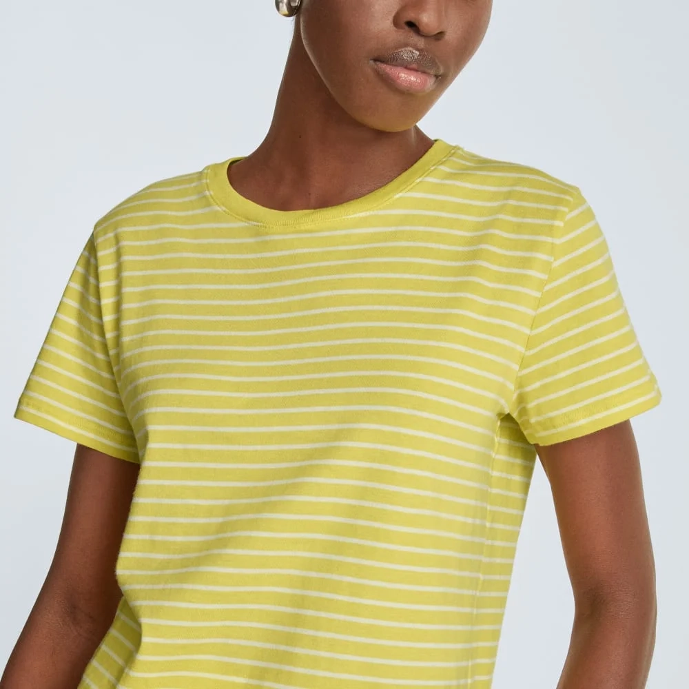 The Box-Cut Tee in Essential Cotton | Acacia / Tan | No Pocket (7)