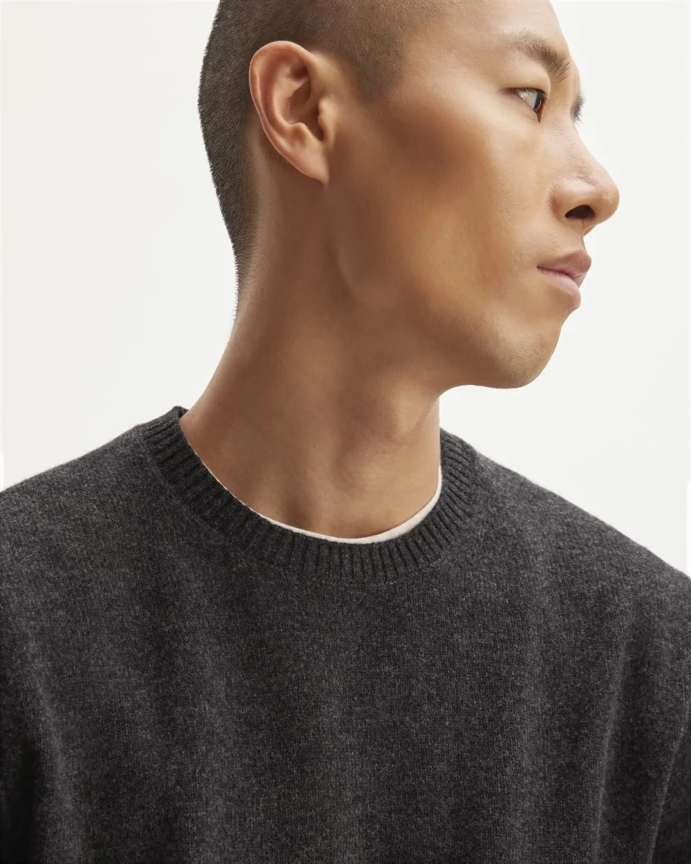 The Premium Merino Crew Neck Sweater | Charcoal (2)