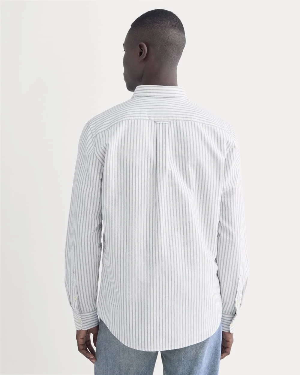 The Slim Oxford Shirt | Bone/Navy | Tall (4)