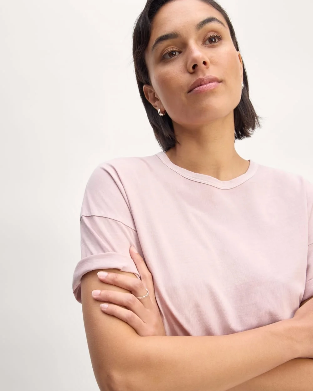 The Boyfriend Tee in Essential Cotton | Dusty Rose (2)
