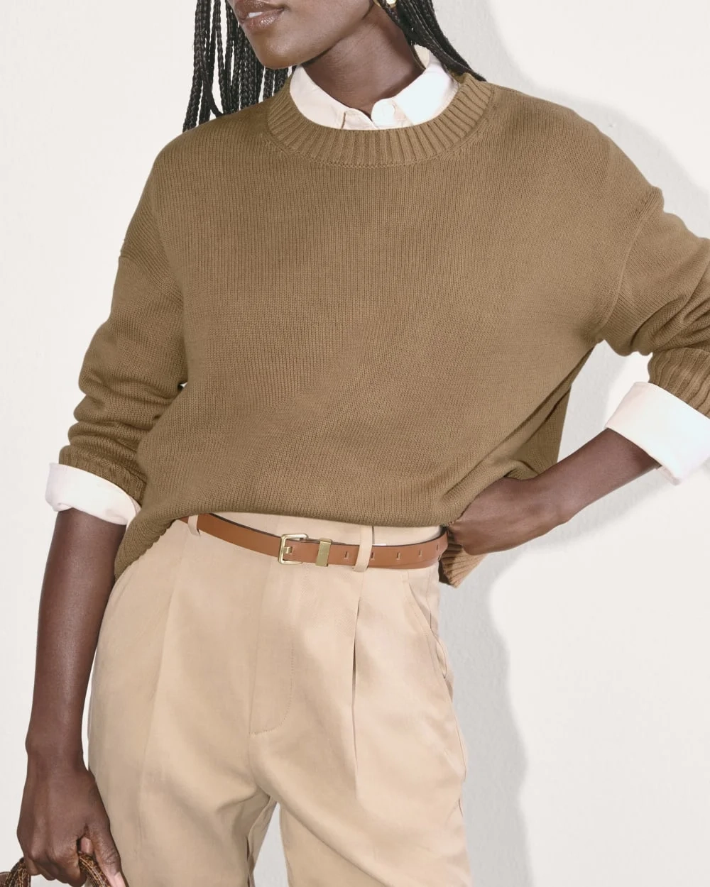 The Boxy Sweater in Everyday Cotton | Toasted Coconut (4)