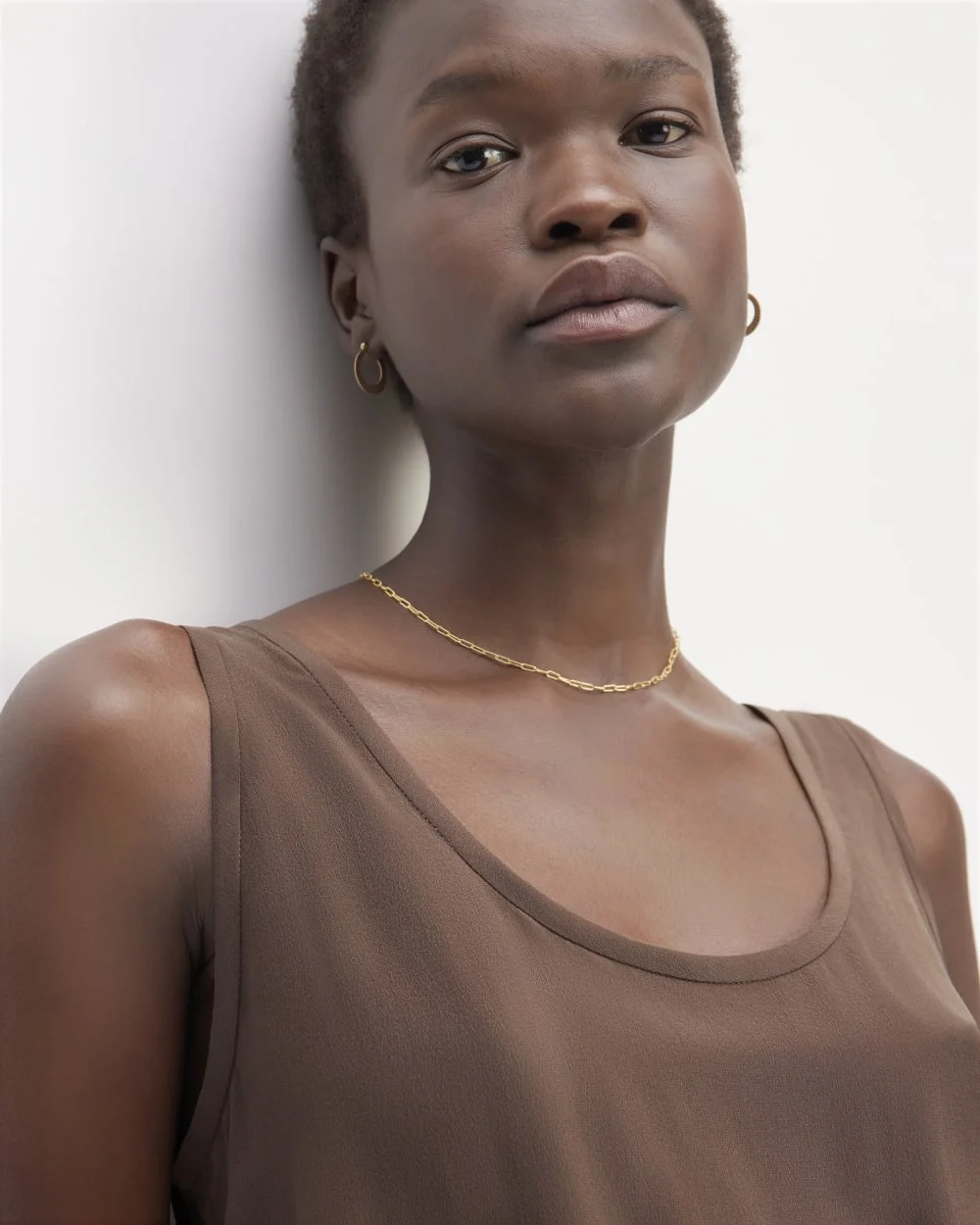The Scoop Tank in Washable Silk | Cocoa (2)