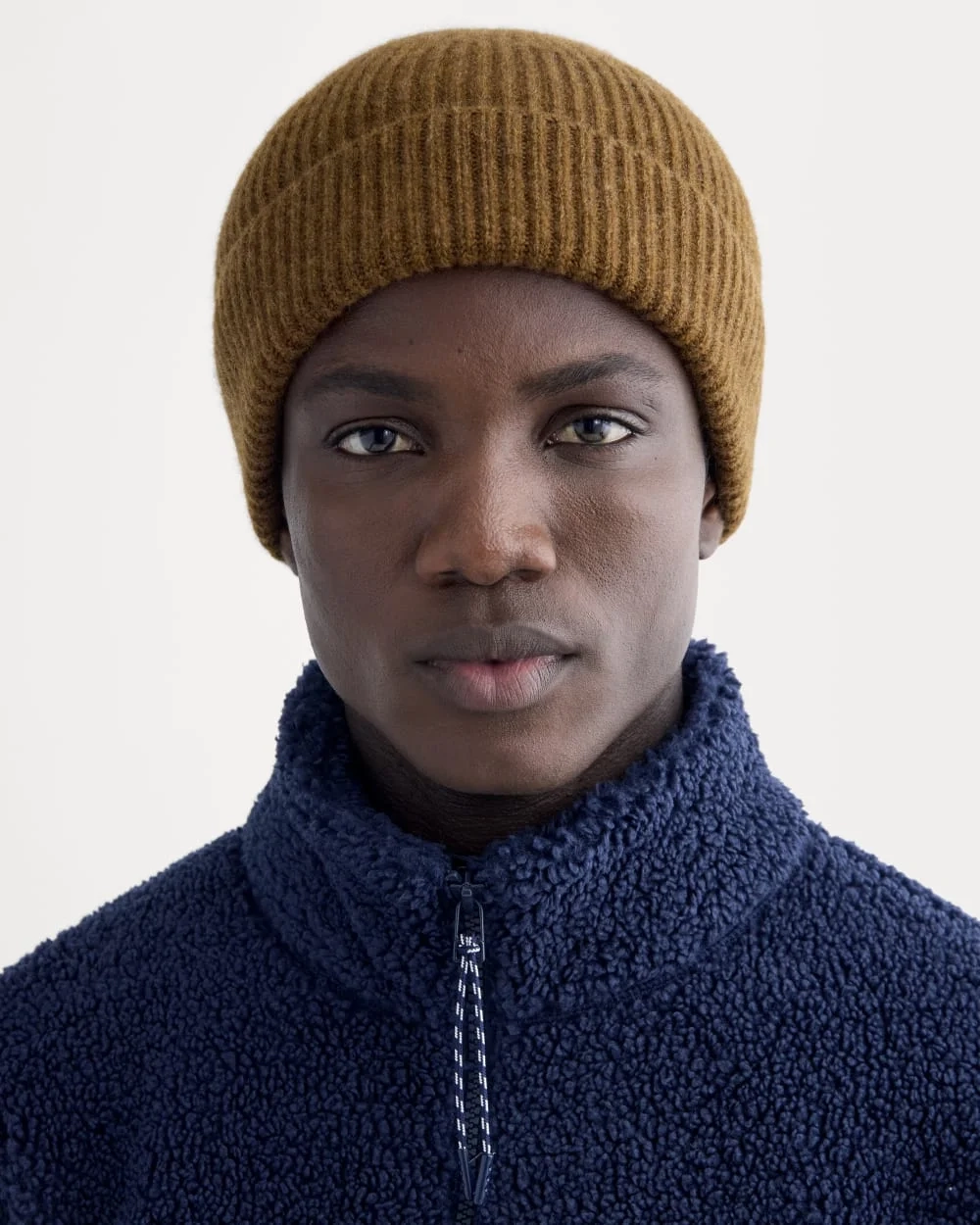 The Cashmere Ribbed Beanie | Heathered Toffee (3)