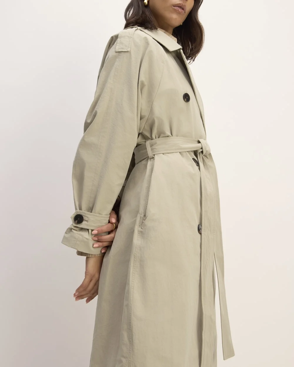 The ReNew Long Trench Coat | Trench Coat Khaki (6)