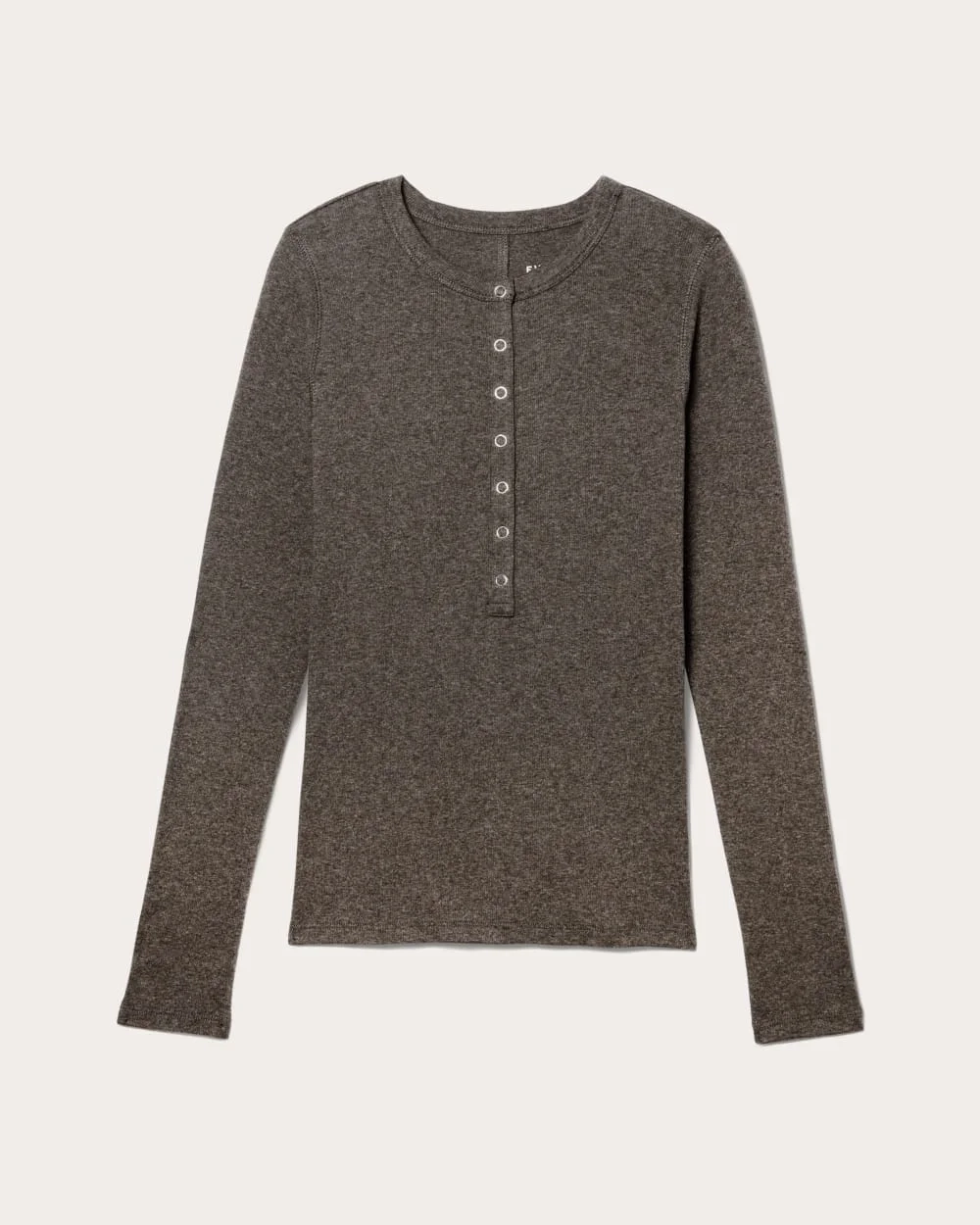 The Luxe Rib Henley | Heathered Fatigue (5)