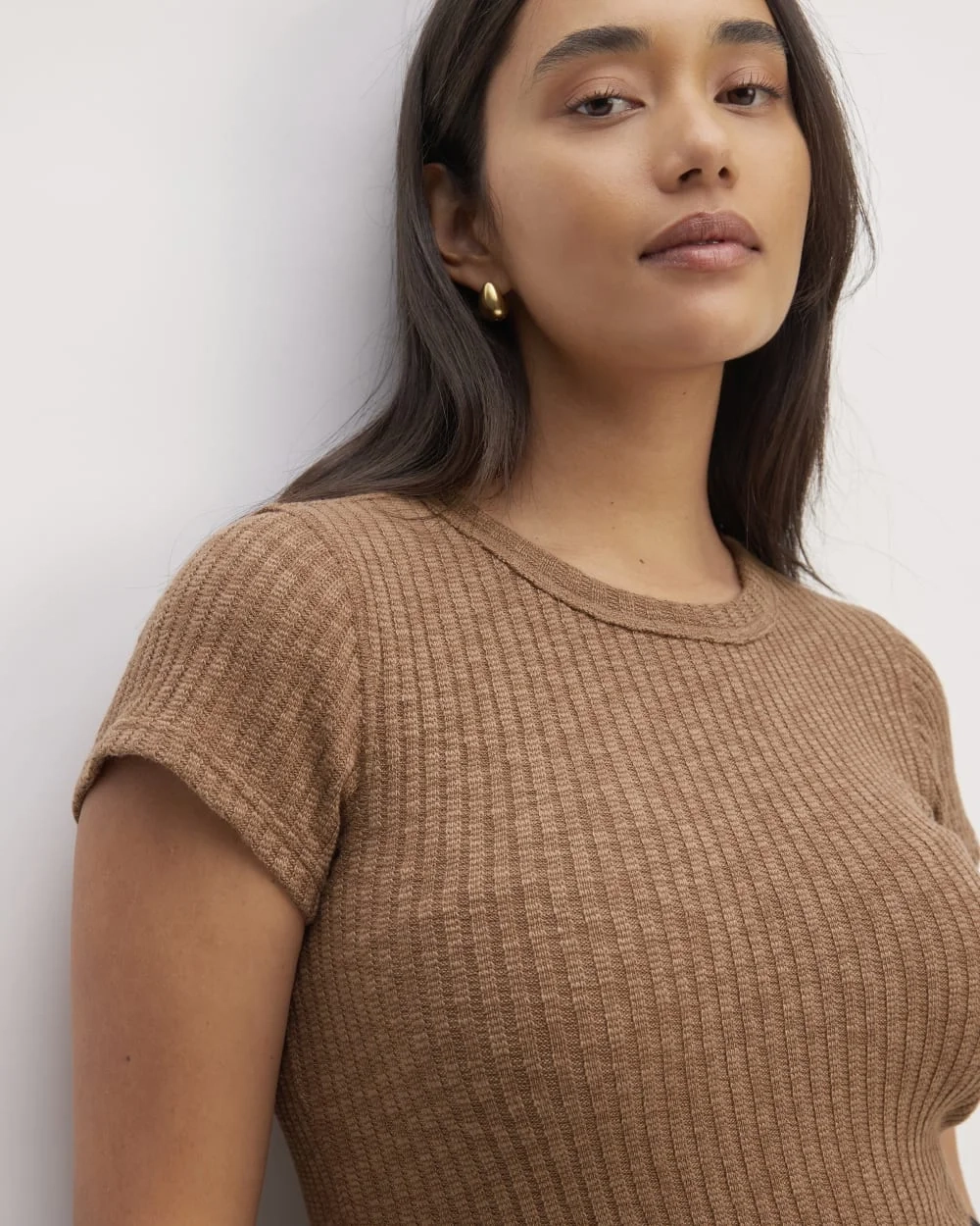 The Cozy Rib Tee | Carob Brown (2)