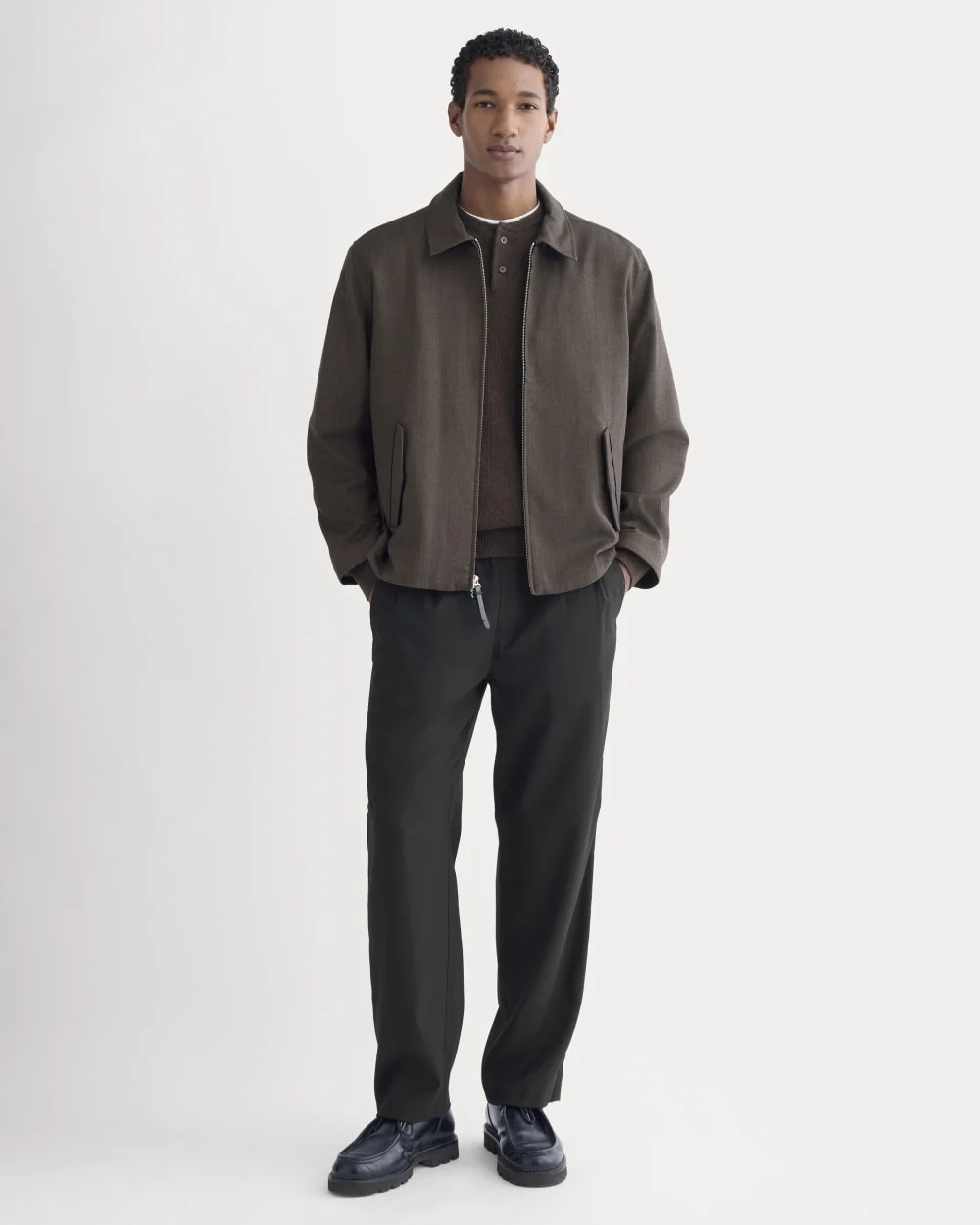Tailored Zip Jacket | Heathered Fudge (7)