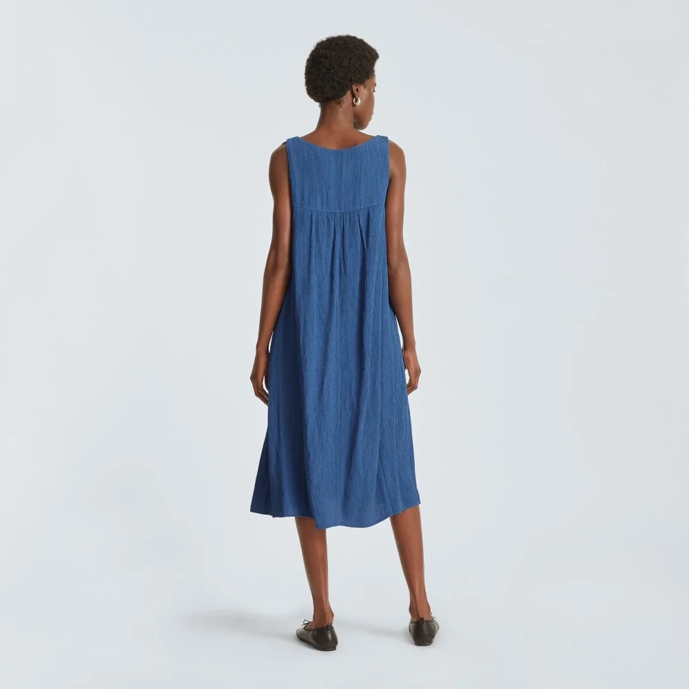 The Naia™ Ripple Tank Dress | Deep Blue (3)
