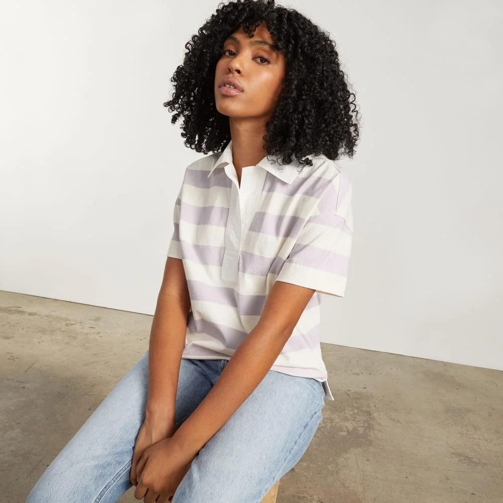 The Retro Jersey Polo | Pale Orchid / Canvas (5)