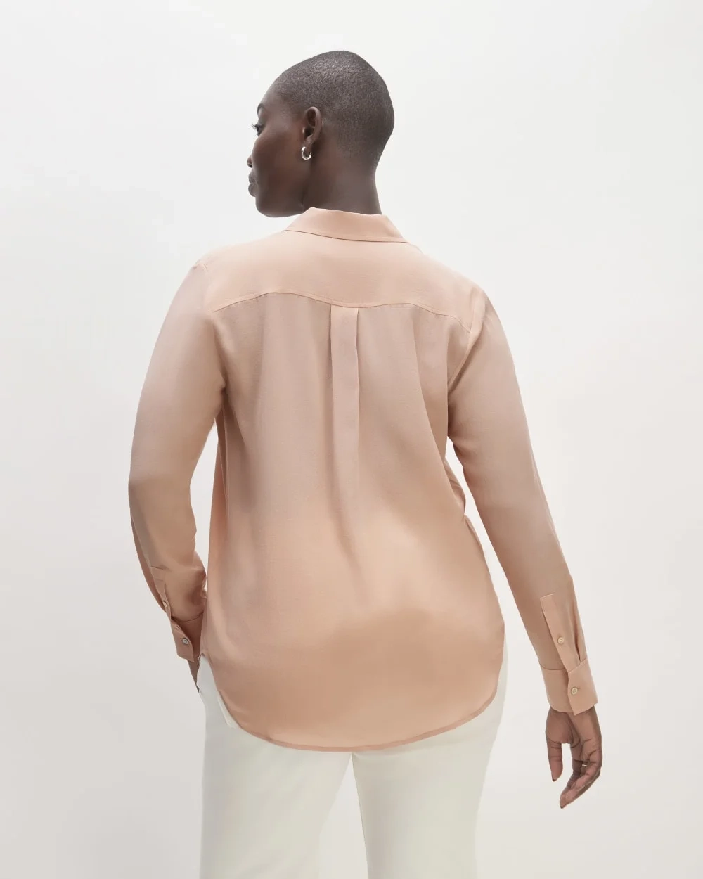 The Must-Have Shirt in Washable Silk | Blush Pink (3)